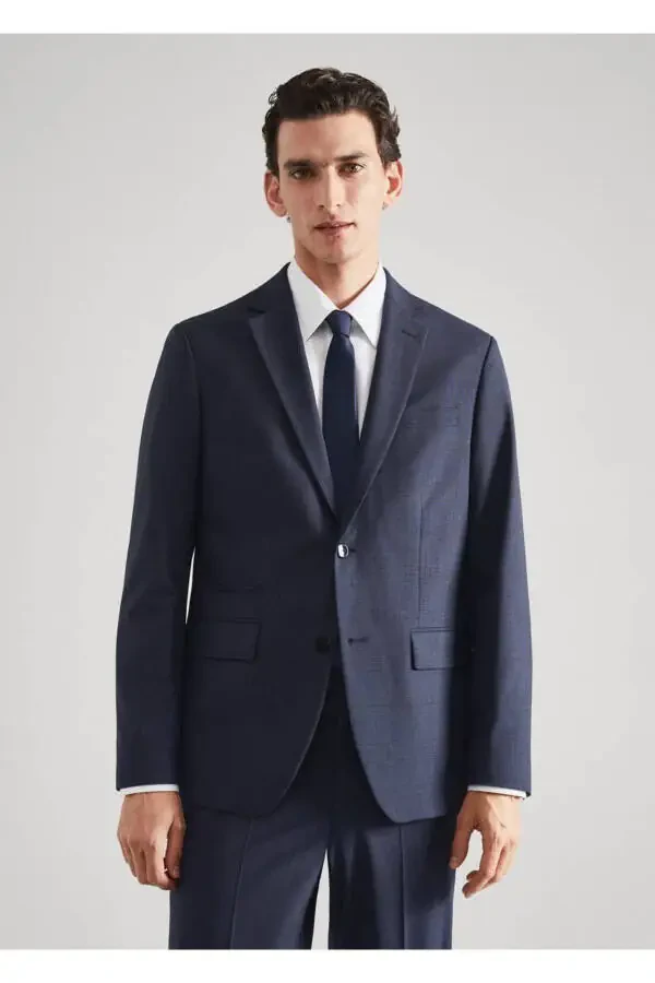 Slim Fit Wool Suit - 1