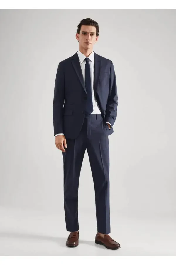 Slim Fit Wool Suit - 2