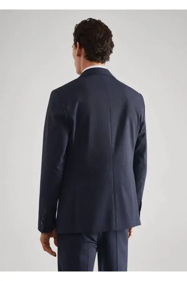 Slim Fit Wool Suit - 4