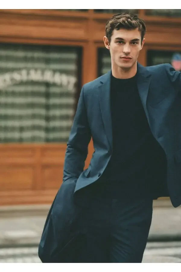 Slim Fit Wool Suit - 6