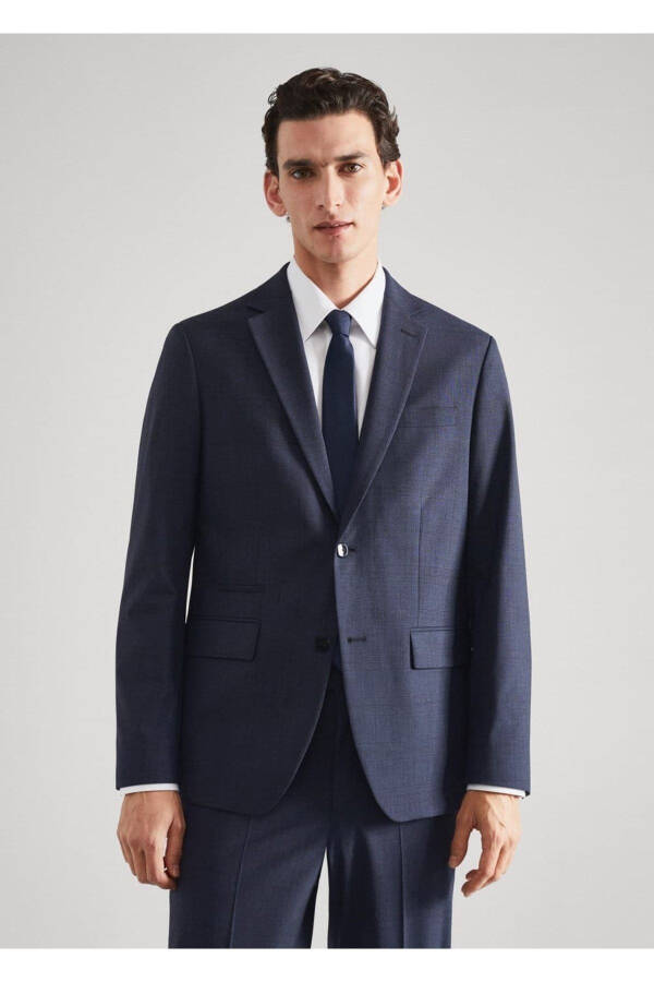 Slim Fit Wool Suit - 1
