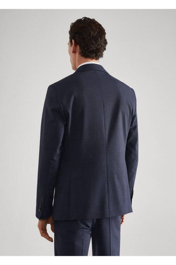 Slim Fit Wool Suit - 4