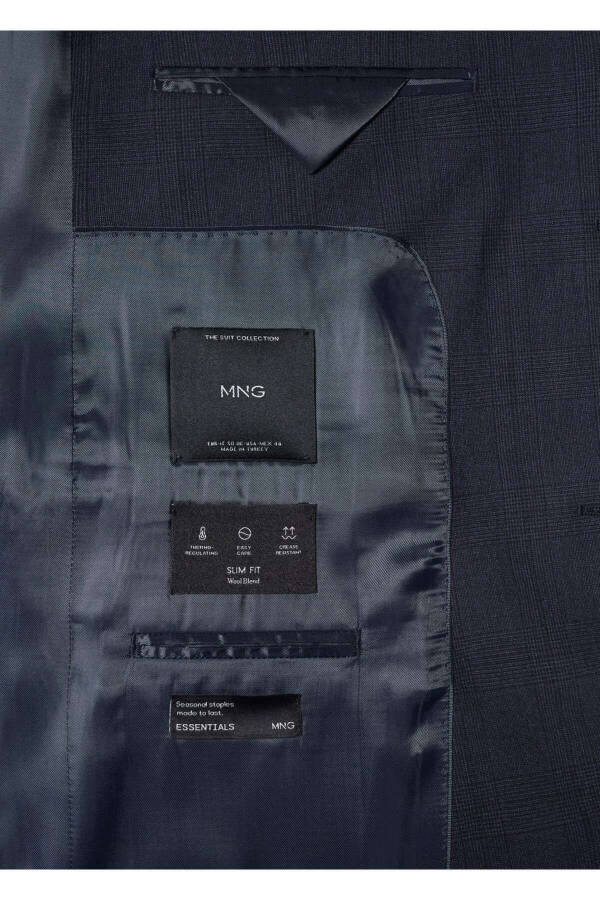 Slim Fit Wool Suit - 7