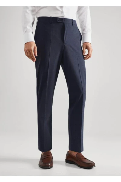 Slim Fit Wool Trousers - 1