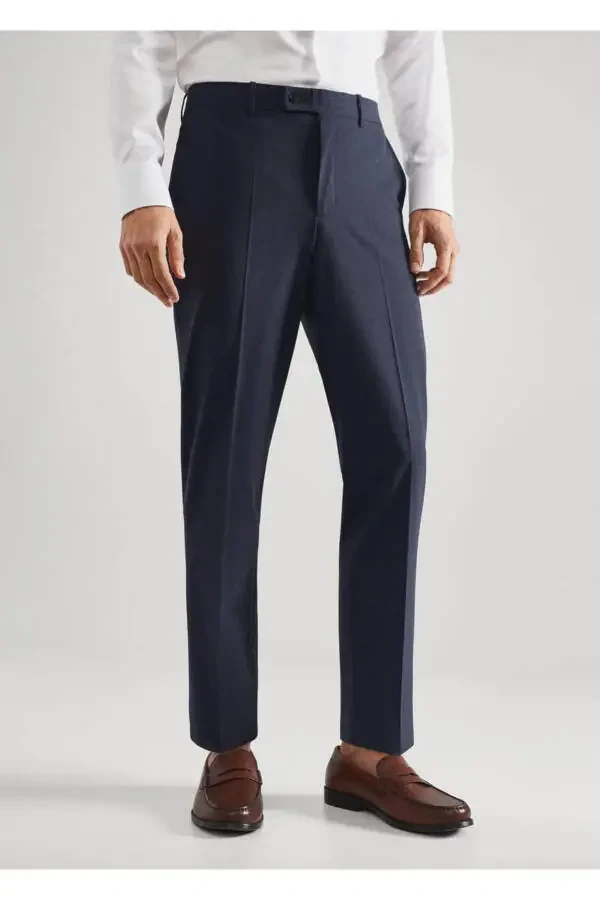 Slim Fit Wool Trousers - 1
