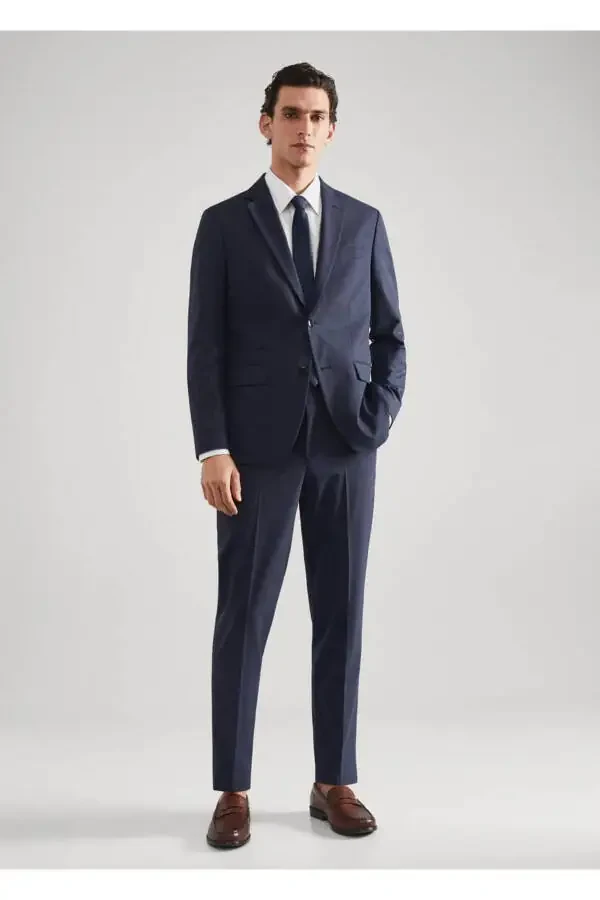 Slim Fit Wool Trousers - 2