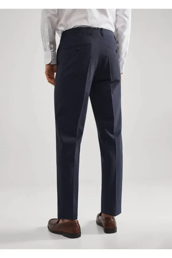 Slim Fit Wool Trousers - 4