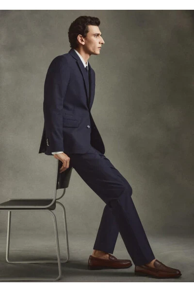 Slim Fit Wool Trousers - 5