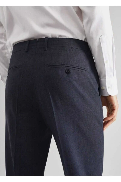 Slim Fit Wool Trousers - 6