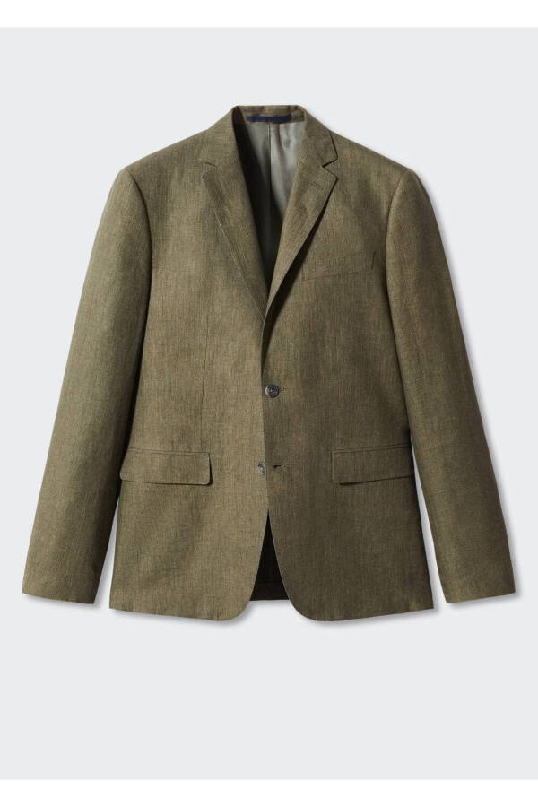 Slim Fit Woven Blazer Jacket - 1