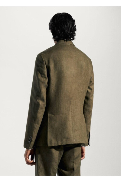 Slim Fit Woven Blazer Jacket - 4