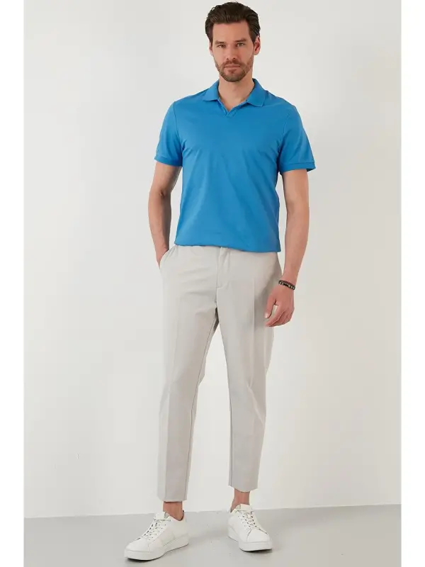 Slim Fit Хлопковая Футболка-поло 5902141-Mavi - 6