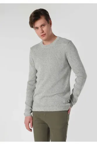 Slim Fit Yashil Erkaklar Triko Ko'ylagi - 1