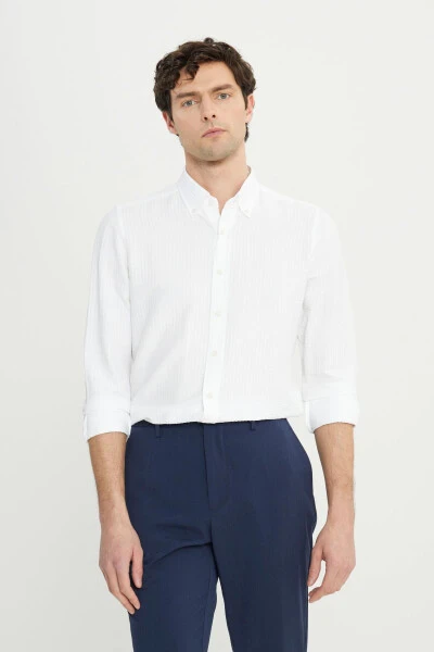 Slim Fit зауженный крой эластичный пояс боковые карманы эластичный Cas - 1