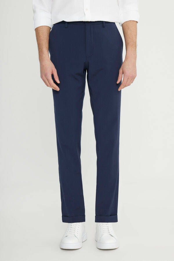 Slim Fit зауженный крой эластичный пояс боковые карманы эластичный Cas - 2