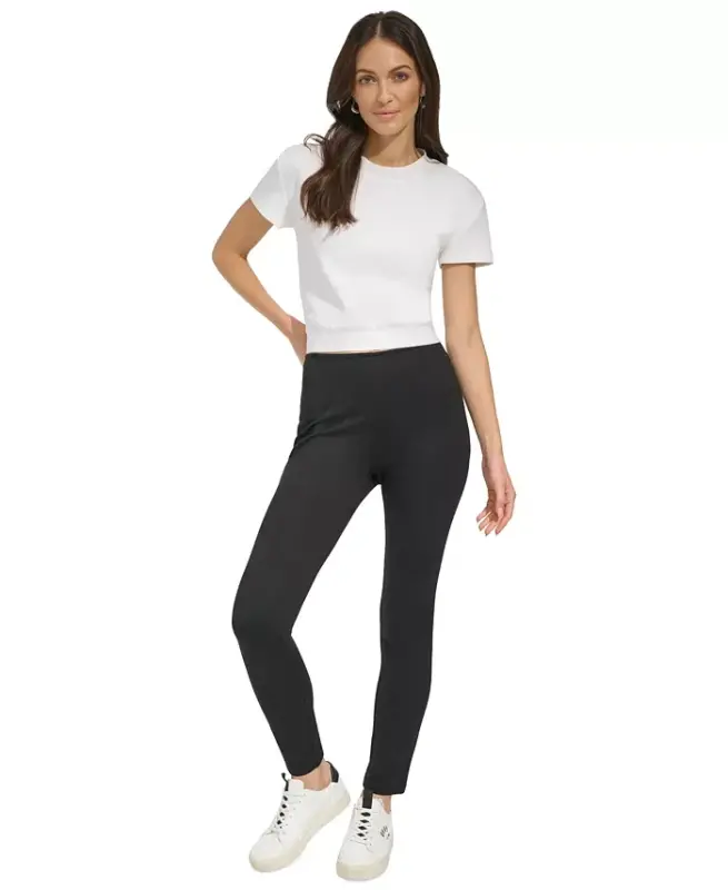 Slim Leg Pull On Ponte Ankle Pant - 5