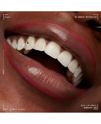 Slim Lip Pencil Creamy Long-Lasting Lip Liner-Burgundy - 8