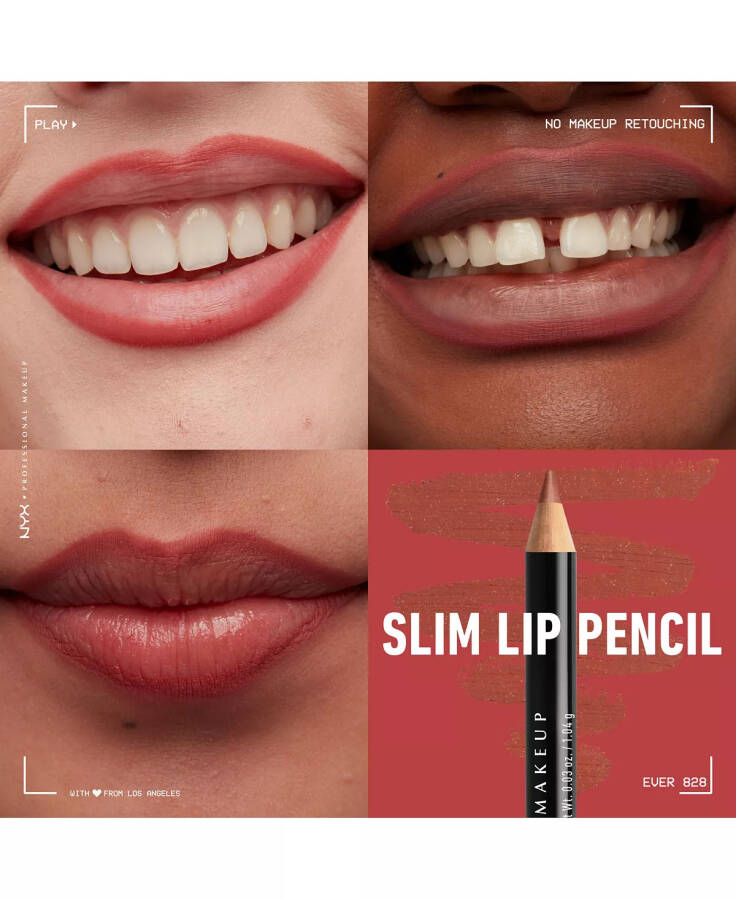 Slim Lip Pencil Creamy Long-Lasting Lip Liner Ever - 4