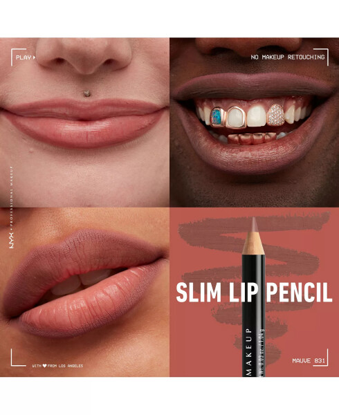 Slim Lip Pencil Creamy Long-Lasting Lip Liner Mauve - 4