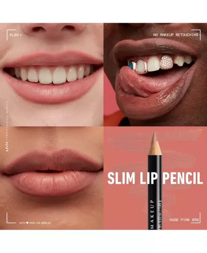 Slim Lip Pencil Creamy Long-Lasting Lip Liner - Nude Pink - 4