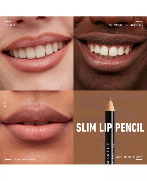 Slim Lip Pencil Creamy Long-Lasting Lip Liner Nude Truffle - 4