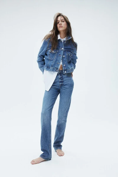 Slim Straight High Waist Jeans - H&M