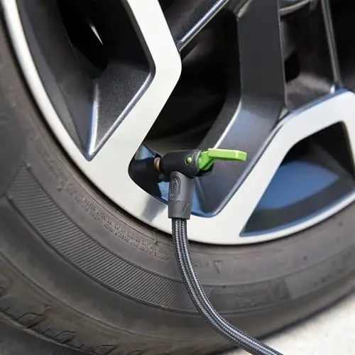 Slime 40060 Tire Inflator, Compact, Portable Car Air Compressor, Analog, Quick Connect Air Hose, Flat Tire Puncture Repair, 12V, 10 min inflation - 5