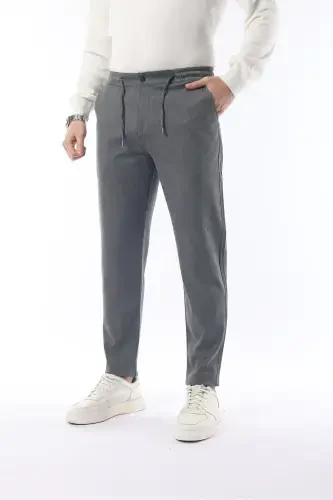 Slimfit Jogger Mavsumiy Kulrang Likrali Qulay Shim - Kulrang - 1