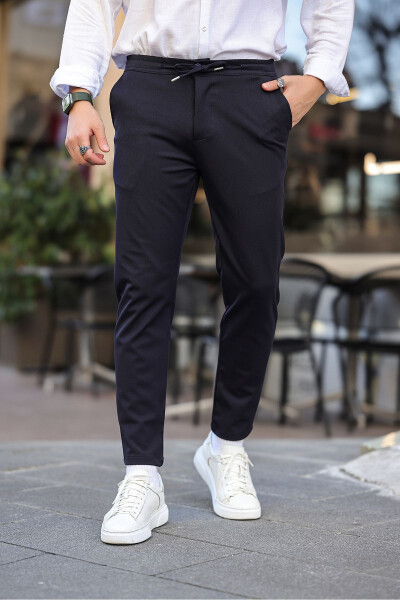 Slimfit Jogger mavsumiy lazur likrasi bilan qulay shim - 2