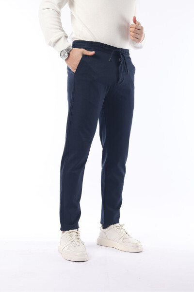 Slimfit Jogger mavsumiy lazur likrasi bilan qulay shim - 4