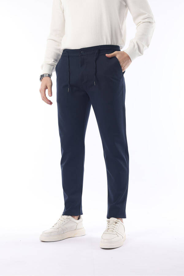 Slimfit Jogger mavsumiy lazur likrasi bilan qulay shim - 8