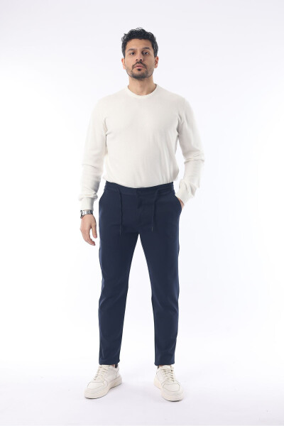 Slimfit Jogger mavsumiy lazur likrasi bilan qulay shim - 10
