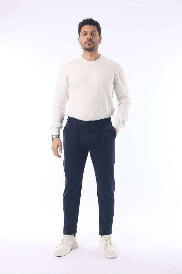 Slimfit Jogger mavsumiy lazur likrasi bilan qulay shim - 10