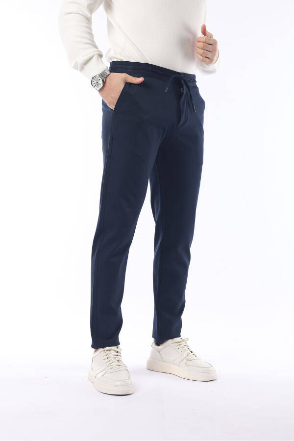 Slimfit Jogger mavsumiy lazur likrasi bilan qulay shim - 11