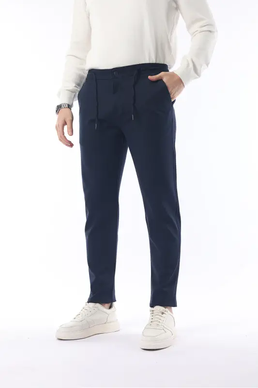 Slimfit Jogger mavsumiy lazur likrasi bilan qulay shim - 2
