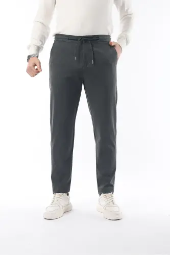 Slimfit Jogger Mavsumiy Qulay Likrali Antrasit Shim - antrasit - İDS COLLECTİON (1)