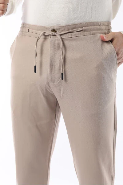 Slimfit Jogger Mevsimlik Bej Likralı Rahat Pantolon-Bej - İDS COLLECTİON (1)
