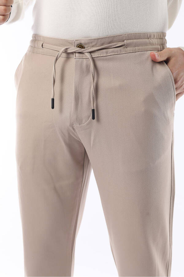 Slimfit Jogger Mevsimlik Bej Likralı Rahat Pantolon-Bej - 2