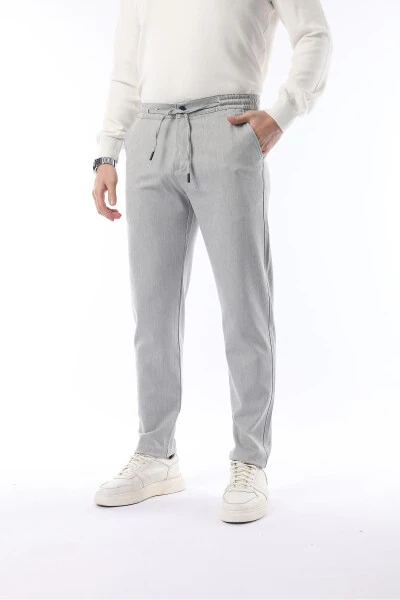 Slimfit Jogger Seasonal Comfortable Lycra Light Grey Pants - İDS COLLECTİON