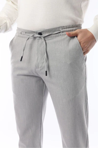 Slimfit Jogger Seasonal Comfortable Lycra Light Grey Pants - İDS COLLECTİON (1)