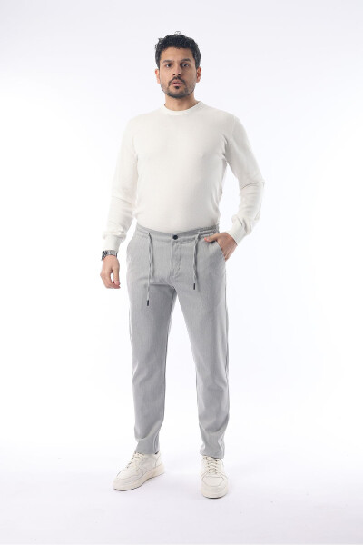 Slimfit Jogger Seasonal Comfortable Lycra Light Grey Pants - 3