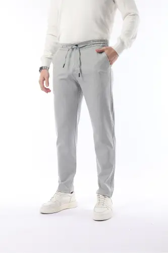 Slimfit Jogger Seasonal Comfortable Lycra Light Grey Pants - İDS COLLECTİON (1)