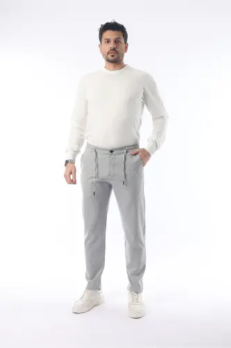 Slimfit Jogger Seasonal Comfortable Lycra Light Grey Pants - 4