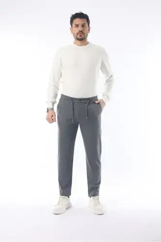 Slimfit Jogger Seasonal Gray Lycra Comfortable Pants-Gray - 3