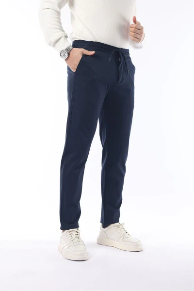 Slimfit Jogger Seasonal Navy Lycra Comfort Pants - 4