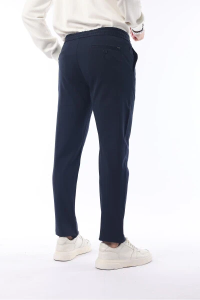 Slimfit Jogger Seasonal Navy Lycra Comfort Pants - 5