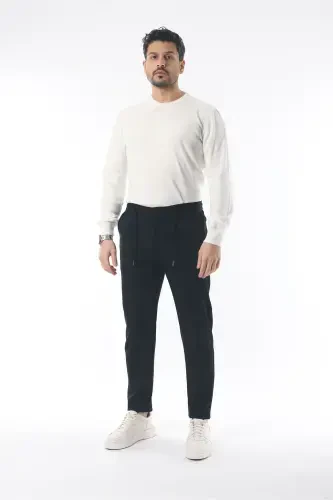 Slimfit Jogger Зимние Чёрные Эластичные Удобные Штаны-Чёрный - 3