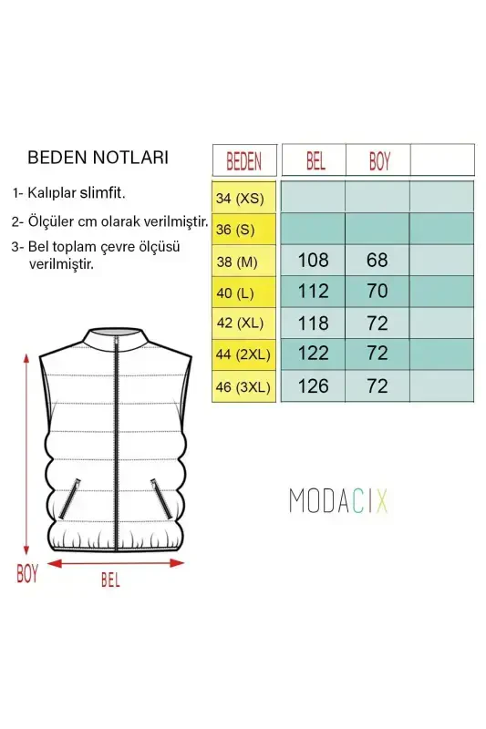 Slimfit Qora Erkaklar Puffer Jileti - 6