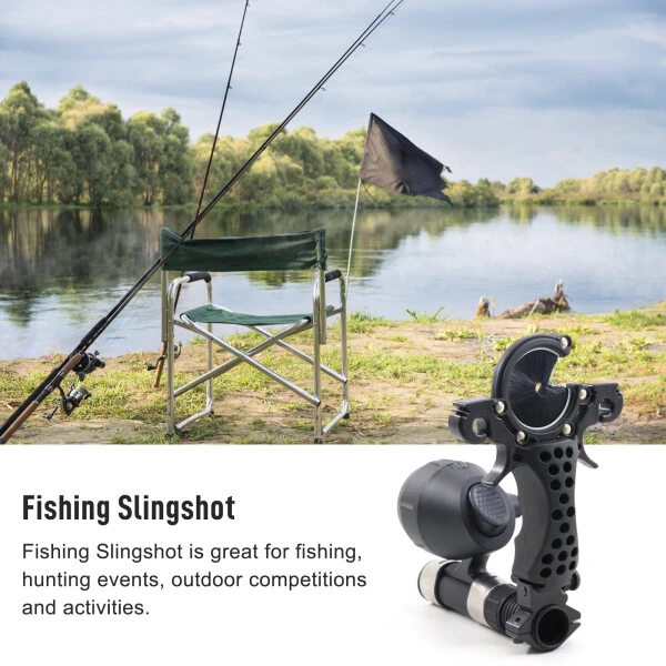 Slingshot Crossbow Shooting Fish Black Portable Great Power Nylon Stainless Steel More Efficient Fishing Gear - 3