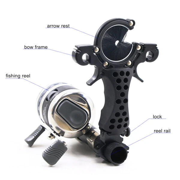 Slingshot Crossbow Shooting Fish Black Portable Great Power Nylon Stainless Steel More Efficient Fishing Gear - 4